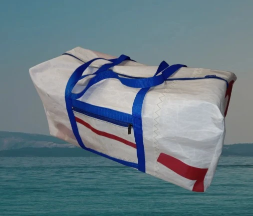 sac sport voyage carré blanc rouge