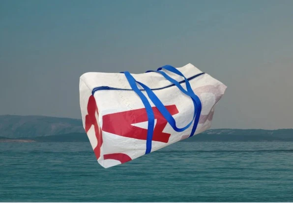 sac sport voyage carré blanc rouge