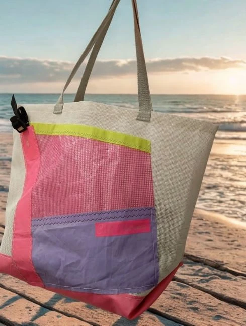cabas en batyline et voile recyclée