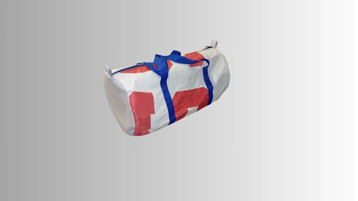 sac polochon blanc rouge gris voile