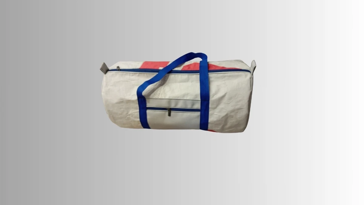 sac polochon blanc rouge gris voile
