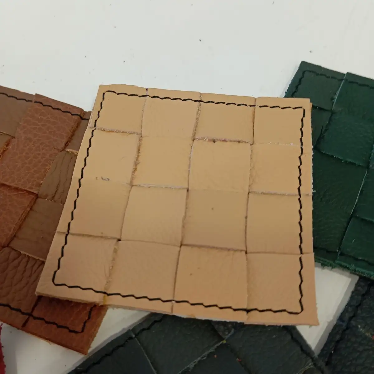 6 dessous de verre en cuir