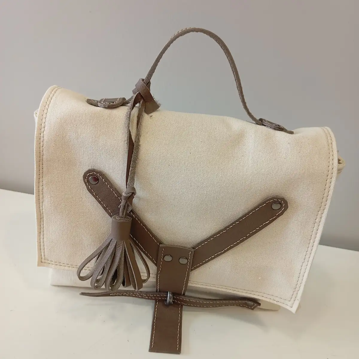 sac a main en toile et cuir