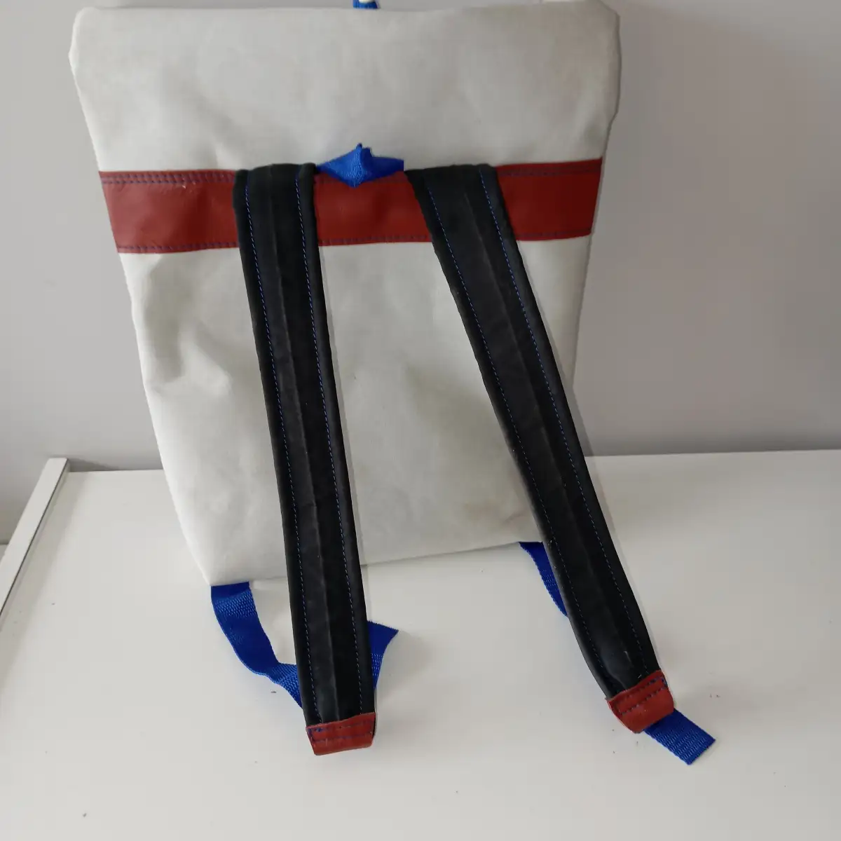 sac à dos en voile recyclée et cuir