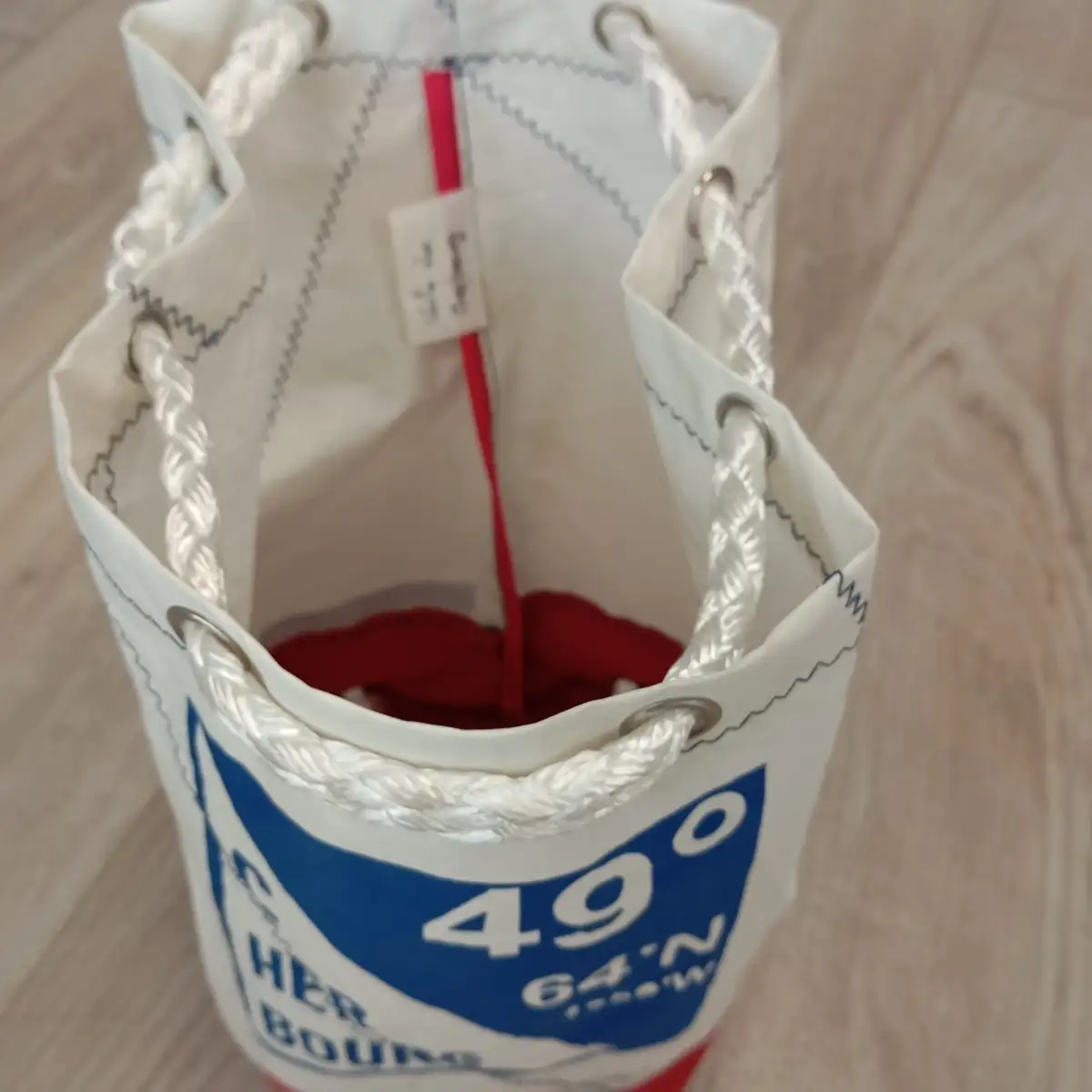 sac baluchon en voile recyclée de cherbourg
