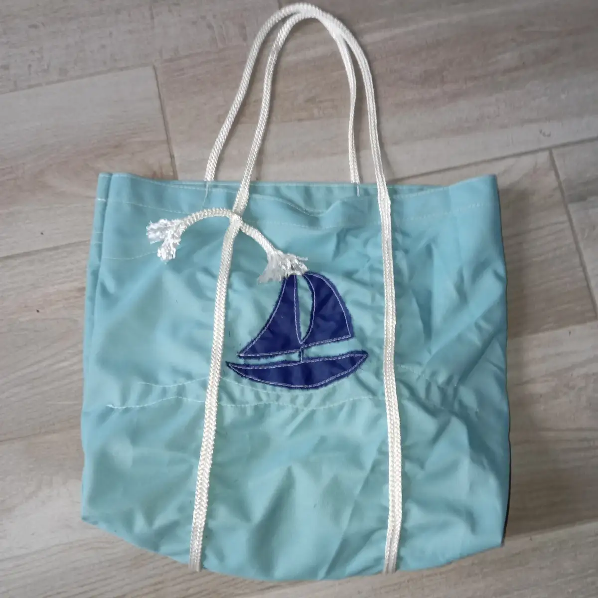 sac cabas en toile de taud de bateau recyclé