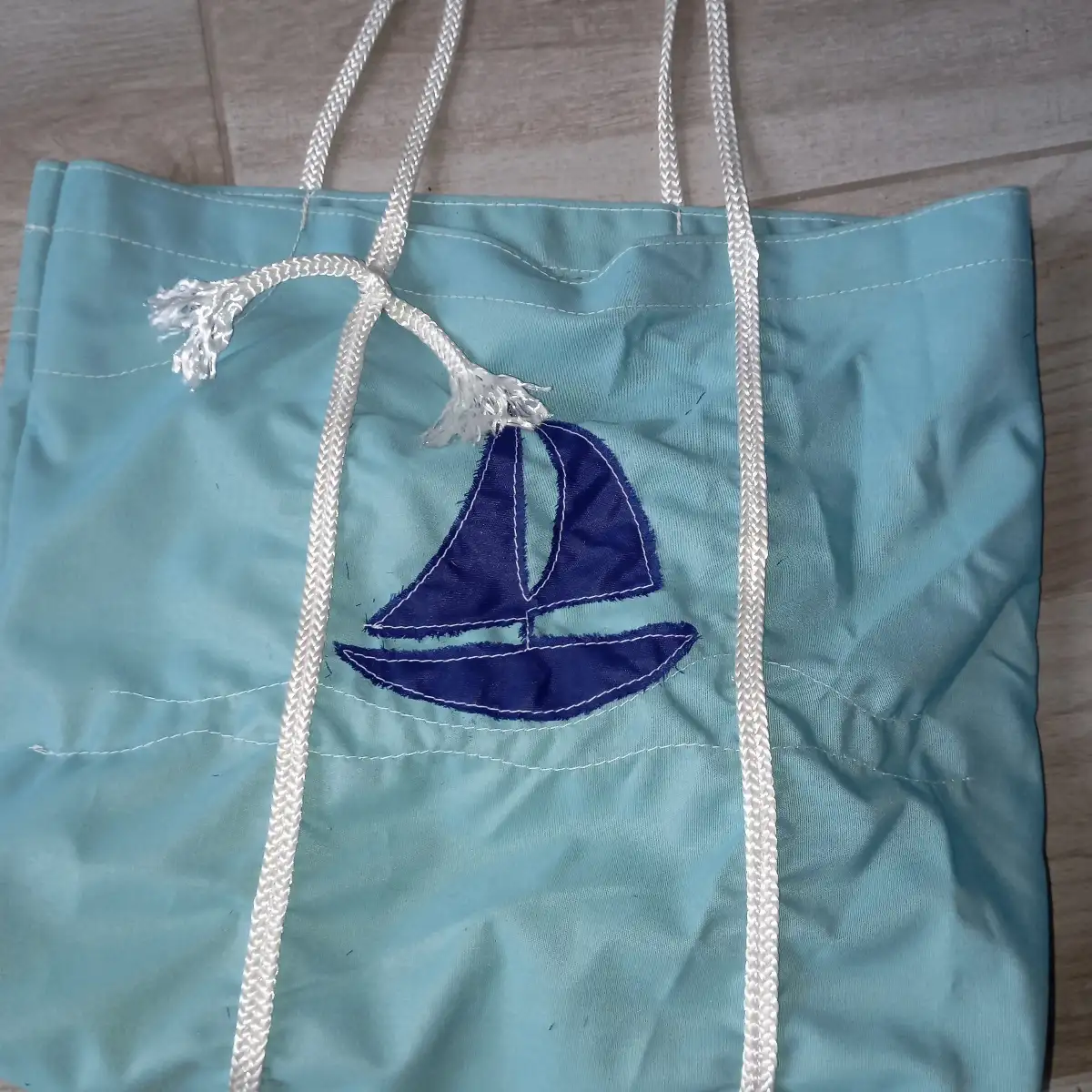 sac cabas en toile de taud de bateau recyclé
