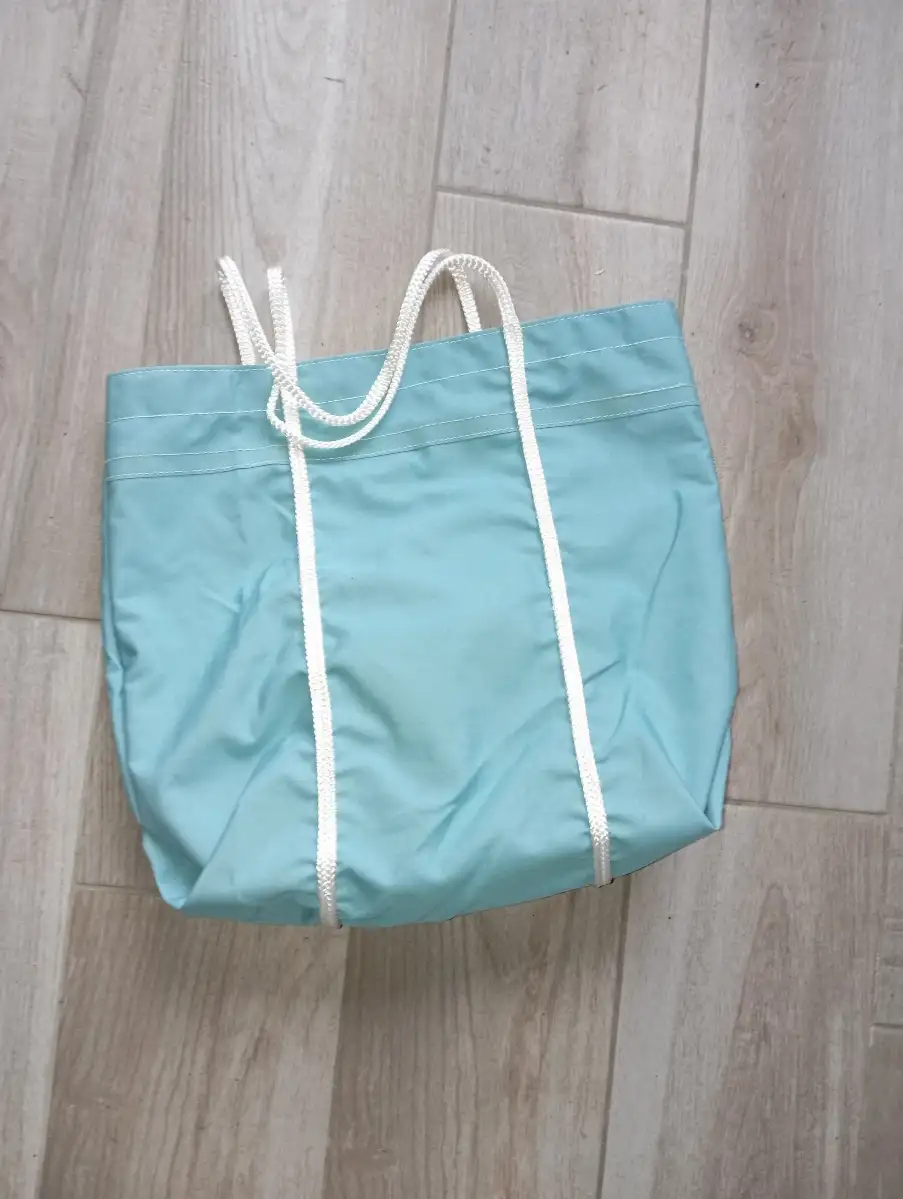 sac cabas en toile de taud de bateau recyclé