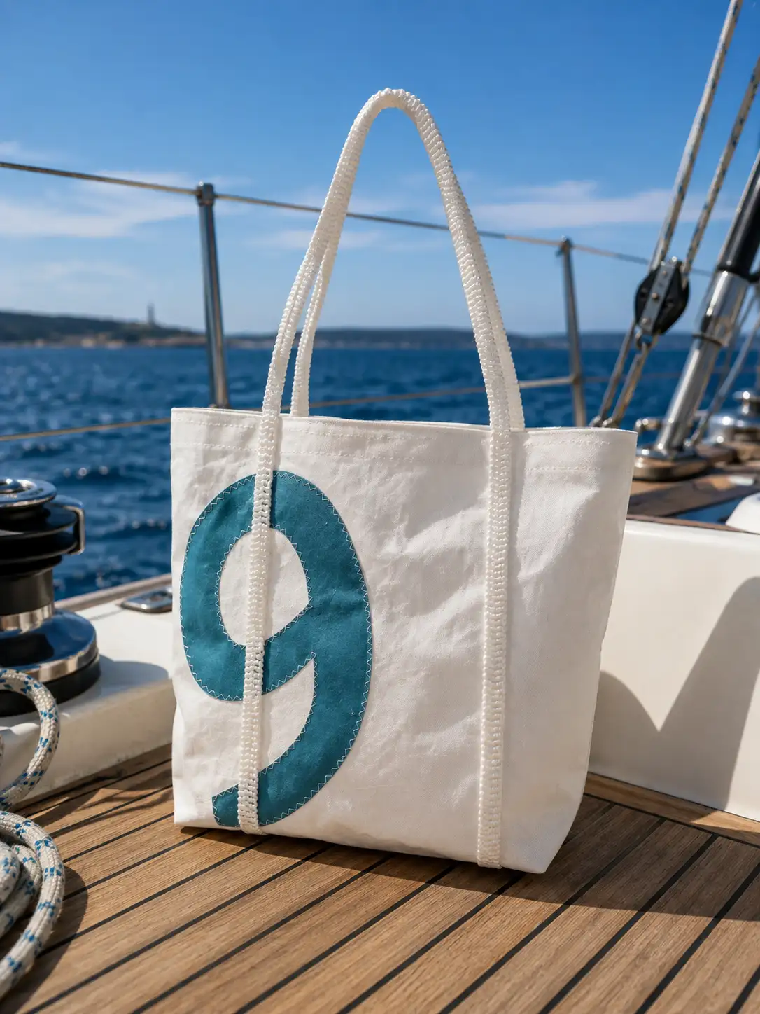 sac cabas 9 trai bleu voile recyclée