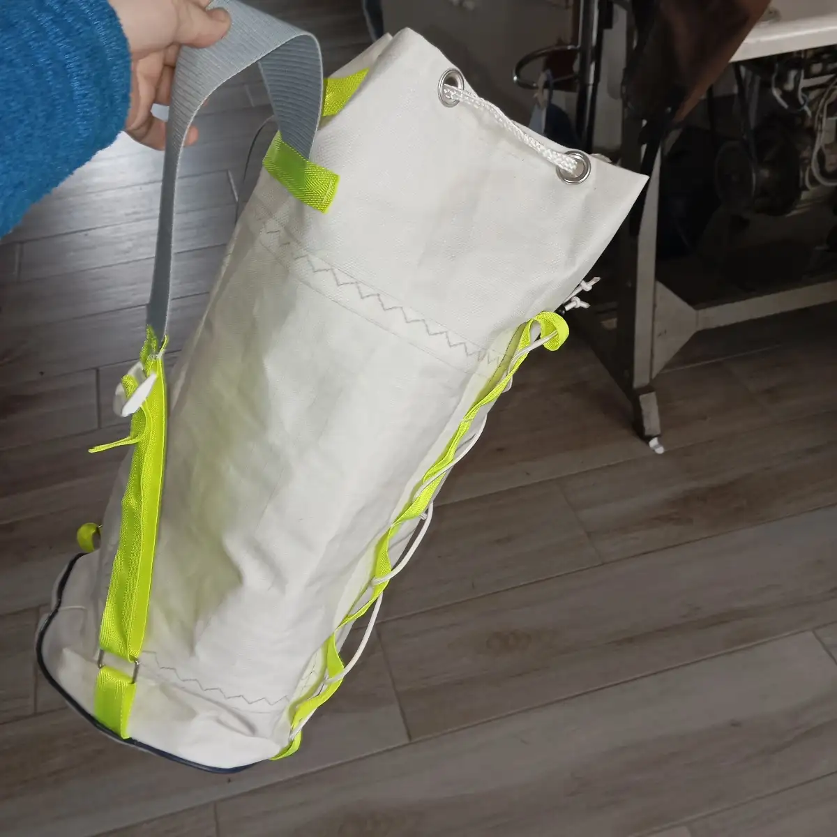 sac a dos baluchon marin en voile recyclée